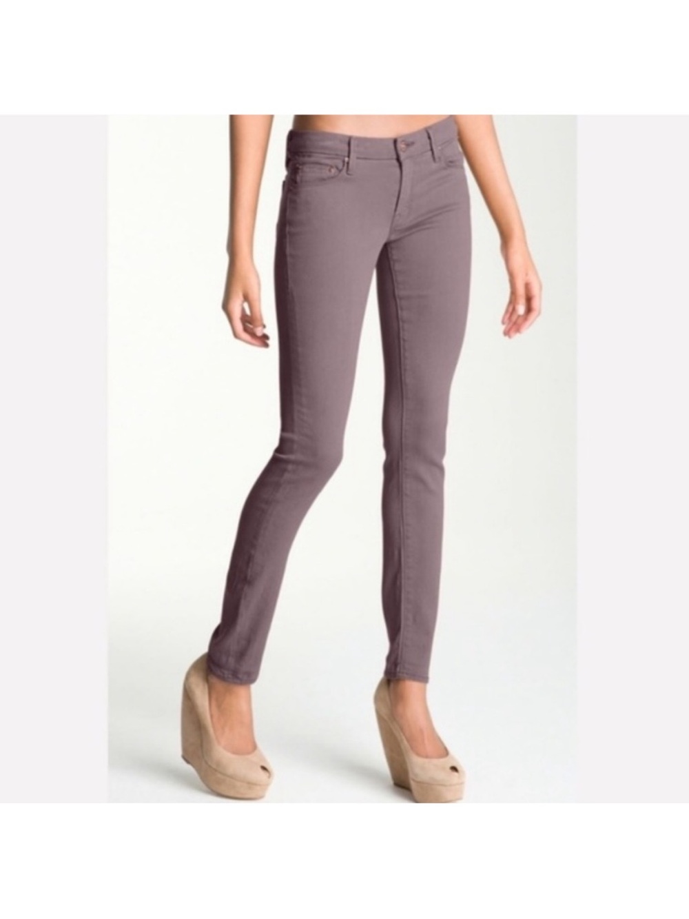 NWT Mother Denim The Pop! Looker Skinny Jeans Sz 26 French Lilac Purple